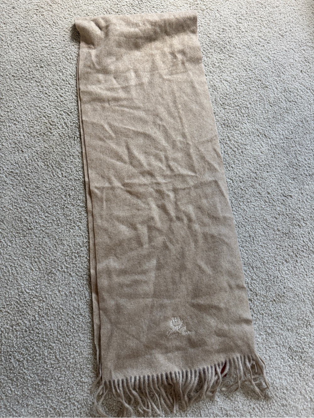 New! Loro Piana Khaki Cashmere Stole Shawl Scarf Made In Italy